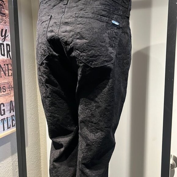 BALCK JAQUERRED JEANS TRUE SLIM. SIZE 8 - Picture 9 of 12